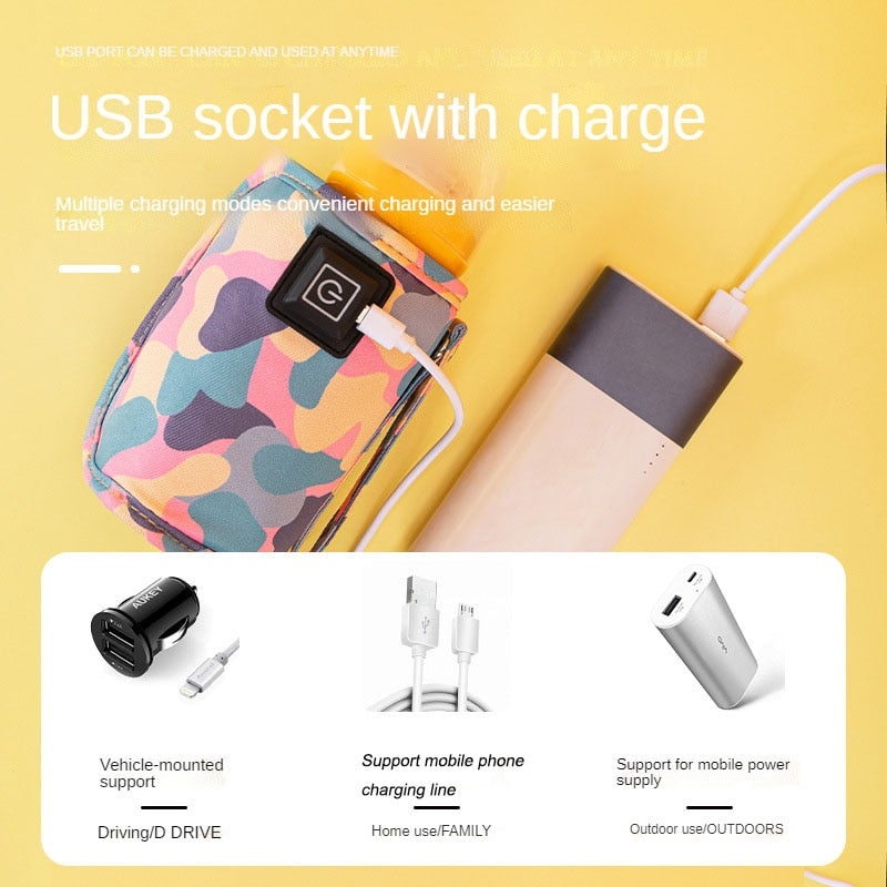 Bolsa aquecedora de leite USB