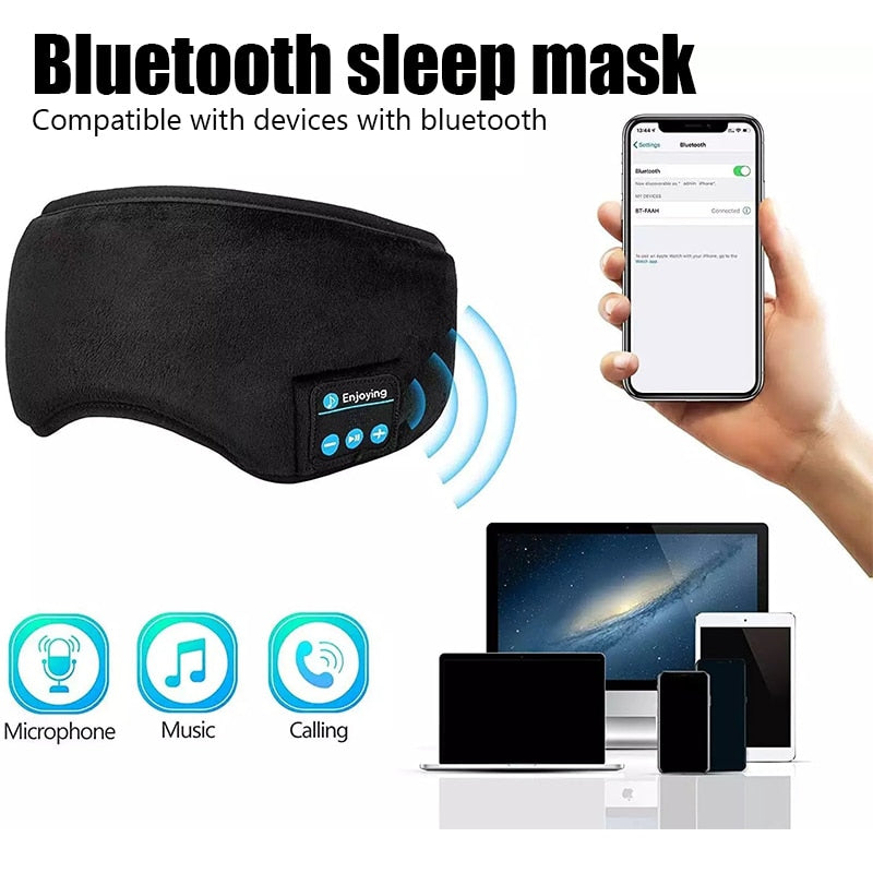 Máscara de Sono com Fone de Ouvido Bluetooth Easysleep - Bloqueia 100% da Luz